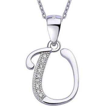 Collier Prénom Personnalisé en Argent Fin 925 et Oxyde de Zircon Serti
