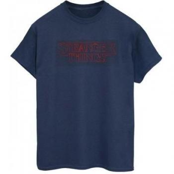 Baumwoll‑Stranger‑Things‑Ladies‑Glow‑Tshirt