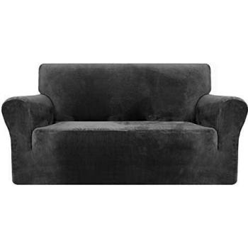 MAXIJIN Thick Velvet Sofa Covers 2 Seater Elastic Furniture Protector