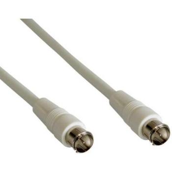 SAT‑Verbindungskabel InLine 69303Q – 3 m, weiß, 2× geschirmte Leitung, 2× F‑Quick