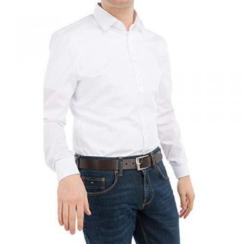 Olymp Chemise Skinny Manches Longues Taille 42 Blanc