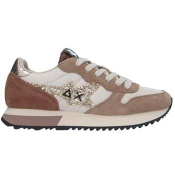 Basket à la mode SUN68 Stargirl Glitter Femme Beige 37 EU