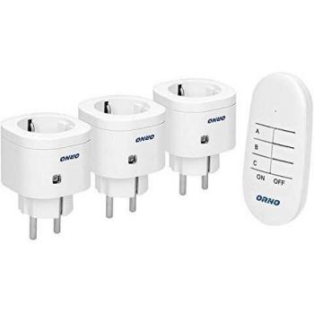 Orno Mini Gniazd Sterizzati Pilotem 3+1 Schuko, Batterie