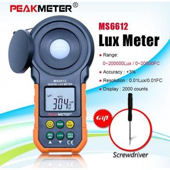 PEAKMETER MS6612 Lux Tester