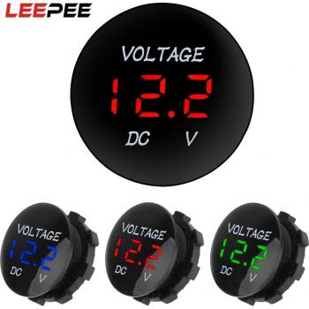 LEEPEE DC 12V-24V Voltage Meter for Car and Motorcycle