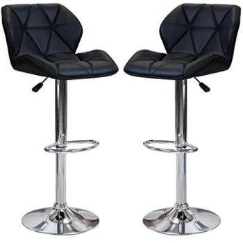 Sgabello design moderno per bar e sala da pranzo nero 48 x 106 x 44 cm