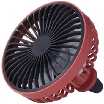 360-Degree Colorful LED Car Fan with USB Power for Vent Mount