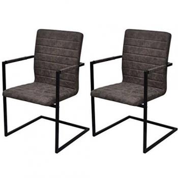 Red Faux Leather Dining Chair Cushion Covers – Dual Set (vidaXL)