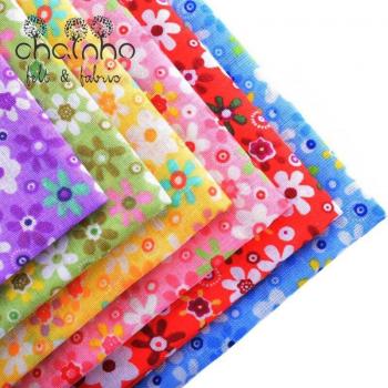 Patchwork Cotton Fabric Fat Quarters Floral Bundle (6pcs, 50x50cm)