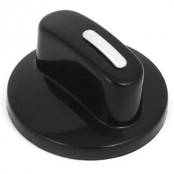 Black Plastic Oven Control Knob