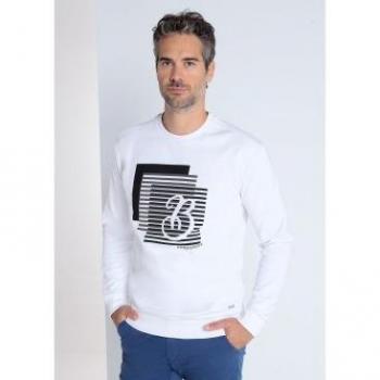 Hombre Bendorff Sweater Gráfico Blanco L Manga Larga