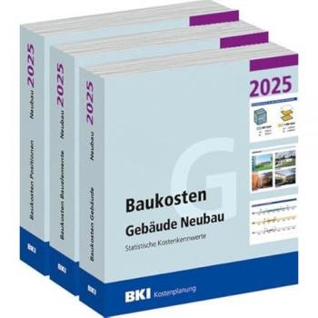 BKI Baukosten Gebäude + Positionen + Bauelemente Neubau 2025