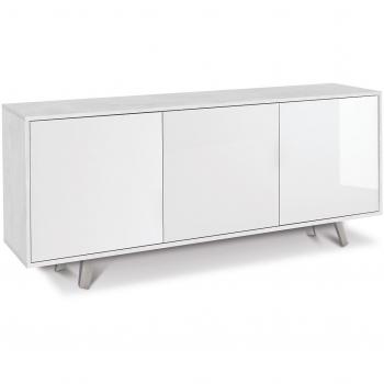 Mobile 3 ante kit con struttura in ossido bianco e frontale bianco lucido
