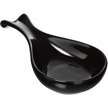 Essential Home Ceramic Spatula & Spoon Holder, Black, 10.5x4.5x1.5 Inches