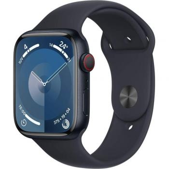 Apple Watch Series 9 Aluminium 45 mm GPS + Cellular Mitternacht mit Sportarmband M/L