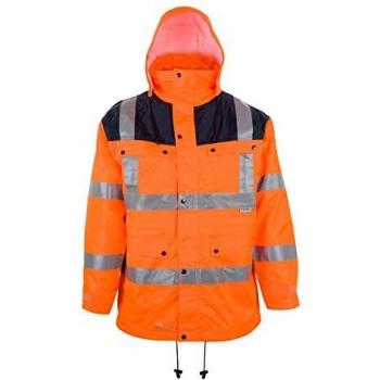 „Warnfarben Parka 3350“ – Orange/Blau – Mittel