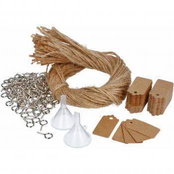 Com-four® 100x Zubehör für DIY Gewürzfläschchen
