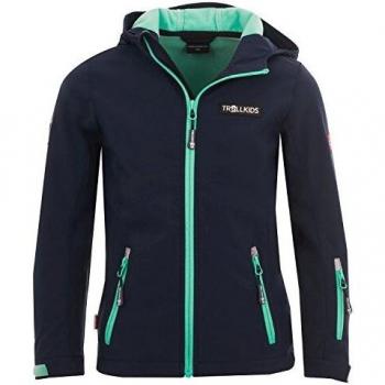 Trollkids Mädchenjacke Oslofjord in Blau 128