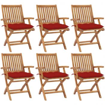 VidaXL Outdoor Folding Chairs with Cushions