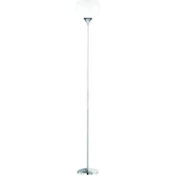 Lámpara de suelo estilo industrial, cromado y blanco, 180 cm