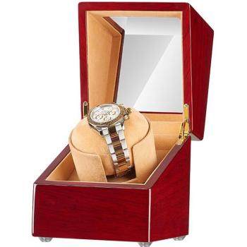Soporte de Reloj Automático de Madera con 4 Modos de Rotación
