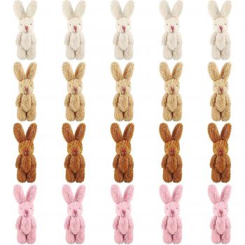 Lapins Mini Peluches à Joindre – Lot de 20