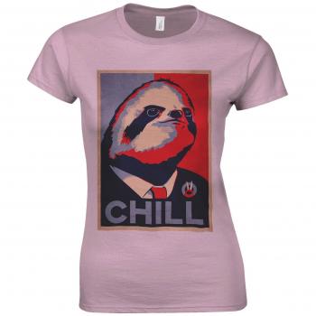 Light Pink Sloth Chill – Women’s Fun Novelty Shirt