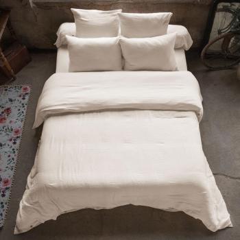 Telo per copriletto 240x260 cm, cotone naturale in tonalità marrone
