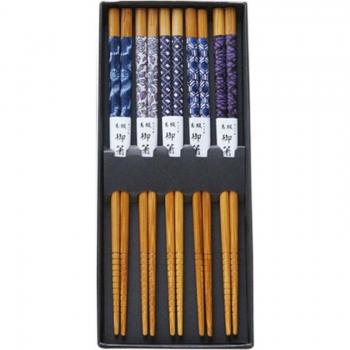 5 Pairs of Reusable Japanese Bamboo Chopsticks
