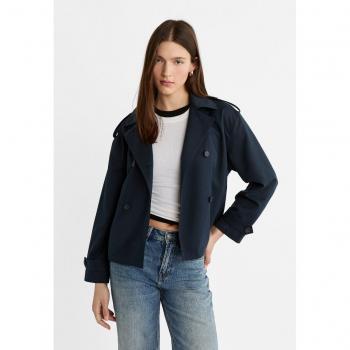 Stradivarius Kurzer Trenchcoat Marineblau mit Gürtel M