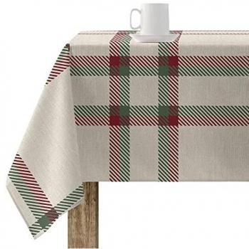 Mantel redondo de Navidad 100% algodón resinado antimanchas