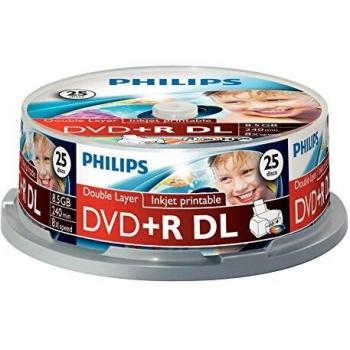 Philips Rohlinge DVD+R Double Layer printable 85GB 8x Spindel