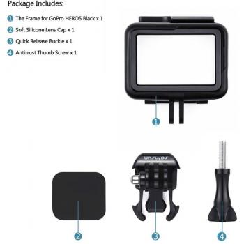 SOONSUN Protective Frame Mount for GoPro Hero 5, 6, 7