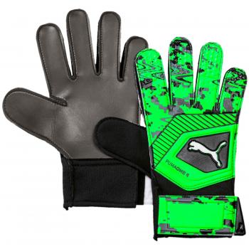 PUMA One Grip 4 Handschuhe für Torhüter – Schwarz/Charcoal Gray/Green Gecko