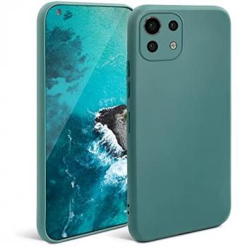 Cover Elegante MOOZY Xiaomi Mi 11 Lite 5G/4G Finitura Opaca Grigio Blu