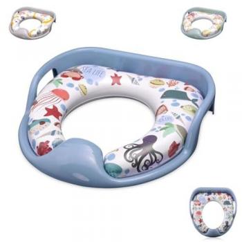 Lorelli Toilettensitz für Kleinkinder, gepolstert, Handgriffe, Spritzschutz blau