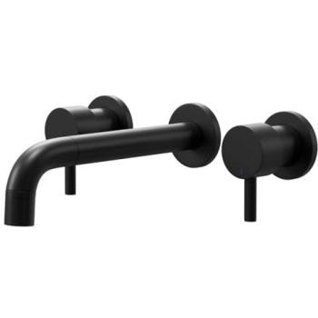 Colore Round 3 Tap Hole Bath Filler Tap in Matt Black