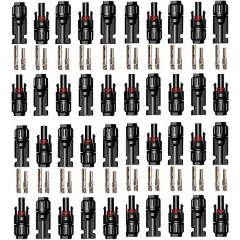 Kit de connexion panneaux solaires étanche 20 paires pour câbles 2.5/4/6mm²
