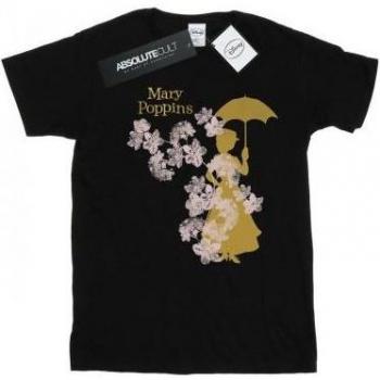 T-shirt boyfriend Disney Mary Poppins en coton noir pour femmes