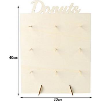 Support décoratif en bois pour beignets