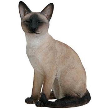Vivid Arts 3D Resin Cat: Siamese, Sitting, Model XRL-SIAM-B