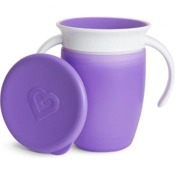 Taza de entrenamiento 360º Miracle de Munchkin con asas y tapa de 200ml