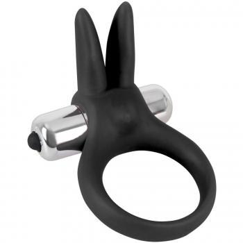 Vibrierender Schwarz-Orange Orion Penisring – Rabbit-Klitorisreizer