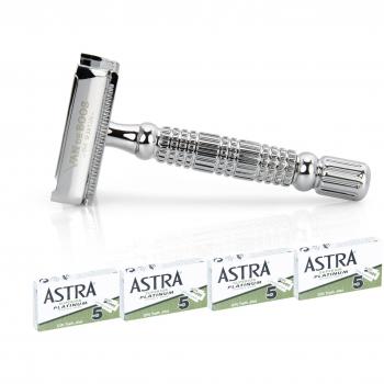 Van De Boos Premium Nassrasierer mit Astra Superior Platinum Klingen