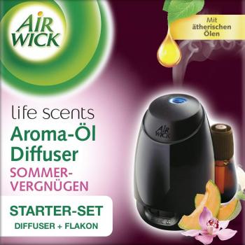 Air Wick Aroma Diffuser, Starter Set mit Sommervergnügen Duftflasche (20ml)