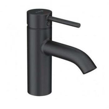Mitigeur lavabo noir mat avec garniture de vidange Kludi Bozz