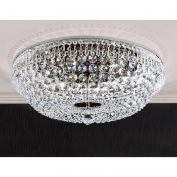 Plafoniera SHERATA 55 cm con bordi in cromo