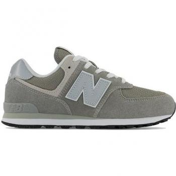 New Balance Kinder 574 Core in Grau/Weiß, Leather, Größe 37
