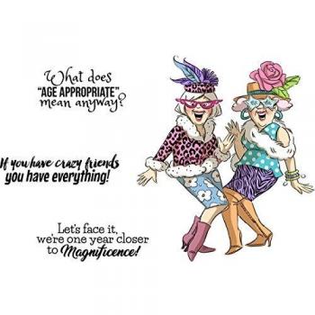 Multicolored Girlfriends Crazy FRND Stamp – One Size Art Prints