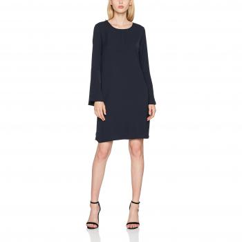 VILA CLOTHES Vibrava Vestido de Mujer, Azul Marino, L/s